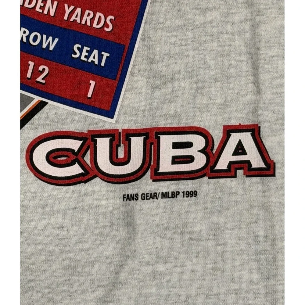 NEW VTG 1999 Baltimore‎ Orioles Vs Cuba Camden Yards Graphic T Shirt 90s Size XL